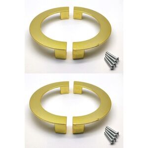 Half Moon Cabinet Handles 2-Pack, Gold Handles for Cabinets 5.04"